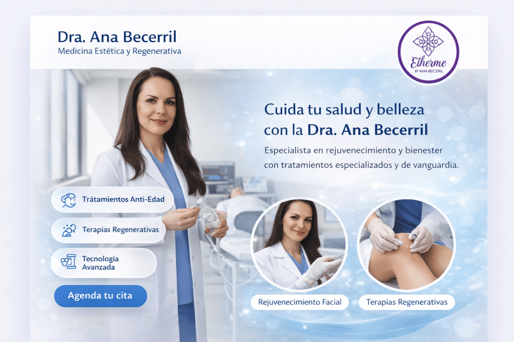 Dra. Ana Becerril, médica especialista en medicina estética y longevidad