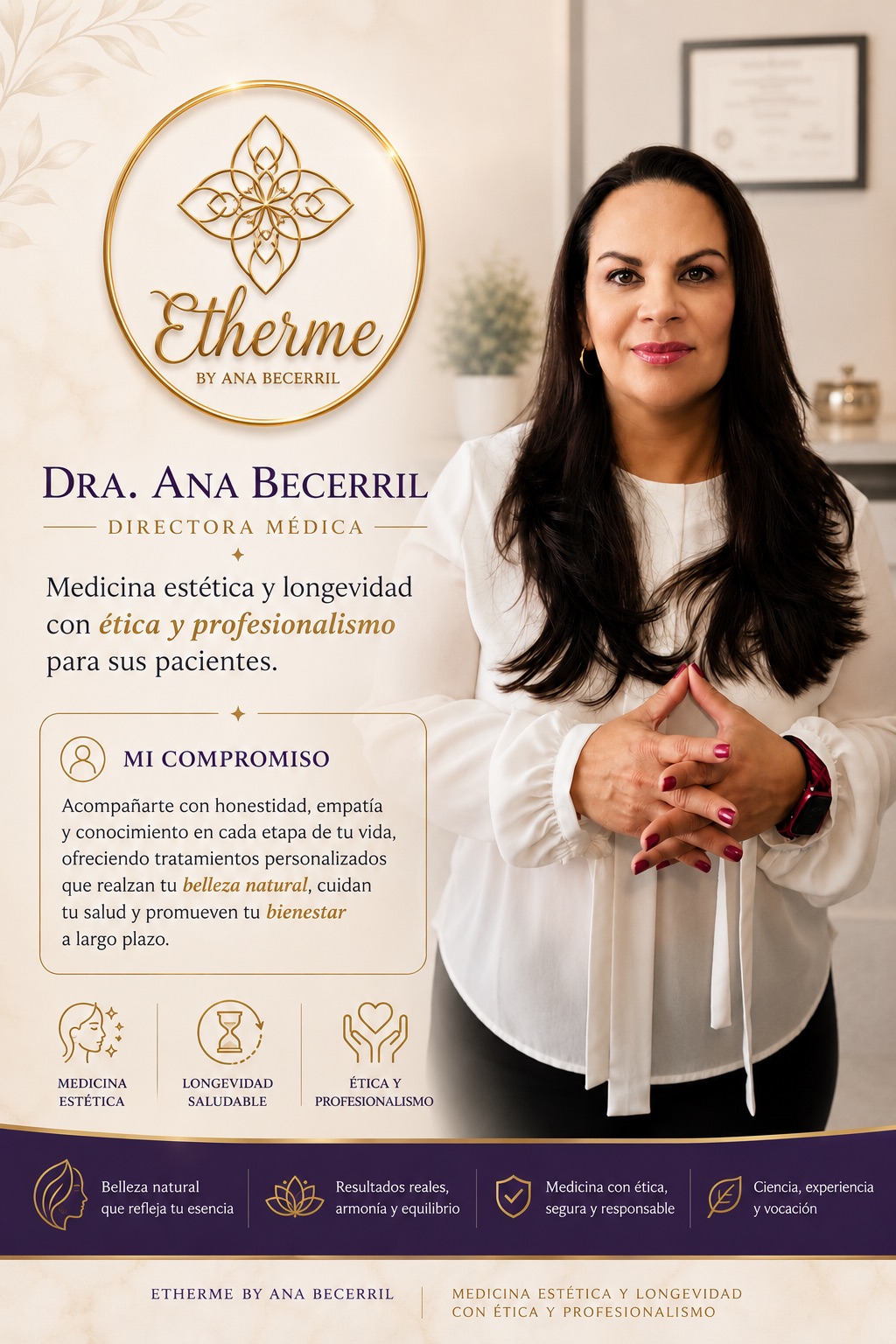 Dra. Ana Becerril, directora médica de Etherme